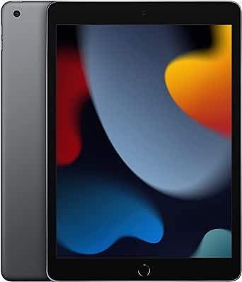 Apple iPad (9th Generation): with A13 Bionic chip, 10.2-inch Retina Display, 64GB, Wi-Fi, 12MP front/8MP Back Camera, Touch ID, All-Day Battery Life – Space Gray