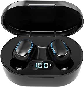 Wireless Earbuds, Bluetooth 5.3 Headphones HiFi Deep Bass with Mic ,120H Playtime LED Display ,IPX7 Waterproof Button Control True Wireless Earphones,One-Step Pairing,In-Ear Noise Reduction Headset