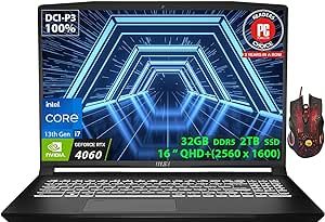 MSI Creator M16 2023 Laptop, 16" QHD+ Content Creation PC, 13th Gen Intel Core i7, GeForce RTX 4060, 32GB DDR5, 2TB SSD, 180-Degree Lay-Flat, WiFi 6, High Performance Business Computer, Win 11 Home