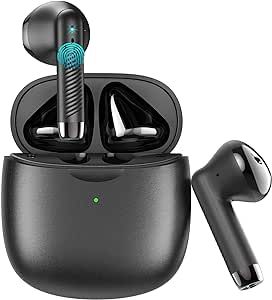 Wireless Bluetooth 5.3 Earbuds Stereo Bass, Headphones in Ear Noise Cancelling Mic, IP7 Waterproof Sports, 32H Playtime USB C Mini Charging Case Ear Buds for Android iOS