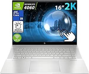 HP 2023 Newest Envy Laptop, 16" WQXGA Touchscreen, Intel Core i9-13900H(14-Core, Up to 5.4GHz), GeForce RTX 4060, 64GB DDR5 RAM, 1TB SSD, Wi-Fi 6E, Backlit Keyboard, Quad Speakers, Windows 11 Home