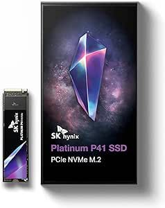 SK hynix Platinum P41 2TB PCIe NVMe Gen4 M.2 2280 Internal Gaming SSD, Up to 7,000MB/S, Compact SSD Form Factor - Solid State Drive with 176-Layer NAND Flash