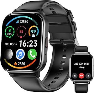 Smart Watches for Men Women, 1.83" Fitness Tracker with Heart Rate/Sleep Monitor/20+ Sport Modes/Weather, SmartWatch Compatible with Android iOS