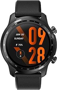 Ticwatch Pro 3 Ultra GPS Smartwatch Qualcomm SDW4100 and Mobvoi Dual Processor System Wear OS Smart Watch for Men Blood Oxygen Fatigue Assessment 3-45 Days Battery NFC Mic Speaker