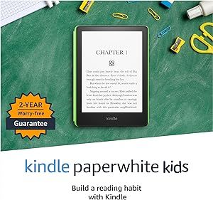 Kindle Paperwhite Kids – kids read, on average, more than an hour a day with their Kindle - 16 GB, Emerald Forest