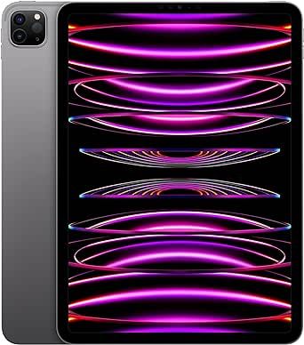 Apple iPad Pro 11-inch (4th Generation): with M2 chip, Liquid Retina Display, 128GB, Wi-Fi 6E, 12MP front/12MP and 10MP Back Cameras, Face ID, All-Day Battery Life – Space Gray